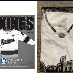 Dodgers 2025 LA Kings Night Jersey SGA Monday 9/8/25 SIZE XL