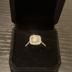 2.09 Ct Moissanite Ring Sterling Silver Brand New 