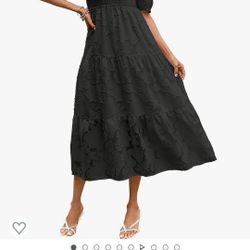 MEROKEETY Women's 2023 Summer Puff Sleeve Smocked Floral Dress