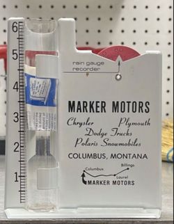 Vintage Automotive Advertising Rain Gauge