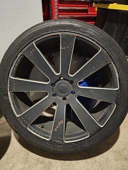 24" DUB 8 BALL WHEELS W/NITTO TIRES