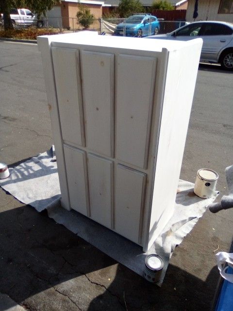 Solid Wood Dresser It's Been Sanded Down And Repainted White