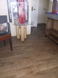 Round glass tables