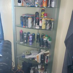 Glass  Living Room Shelf 180$ O.B.O