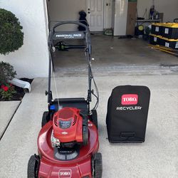 Toro 21” electric start self propelled  mower