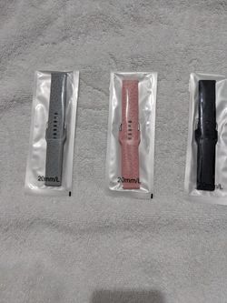 Nuevas Correas Para Relojes Grabados De Leopardo Colores Rosado Gris Y Negro   Son 3