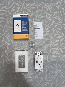 USB-C + USB Charging Wall Outlet Receptacle 15A - New in Box