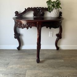 COURTLY console - half moon table - Victorian - 3 legs - mahogany - delivery available