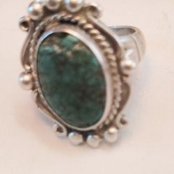 Vintage Turquoise Handcrafted Ring 6