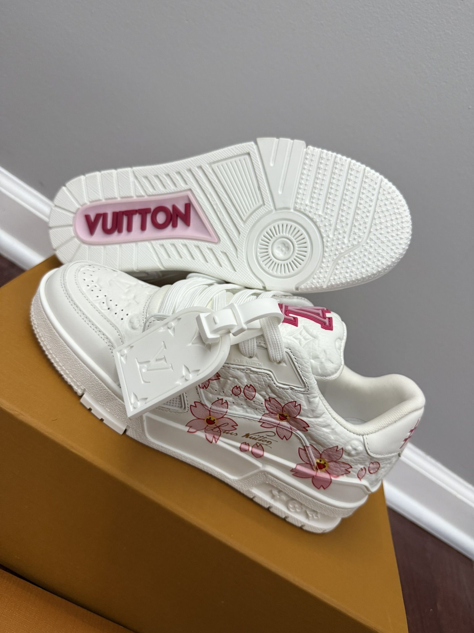 Louis Vuitton Trainer Sneaker 6.5 US Takashi Murakami Cherry Blossom