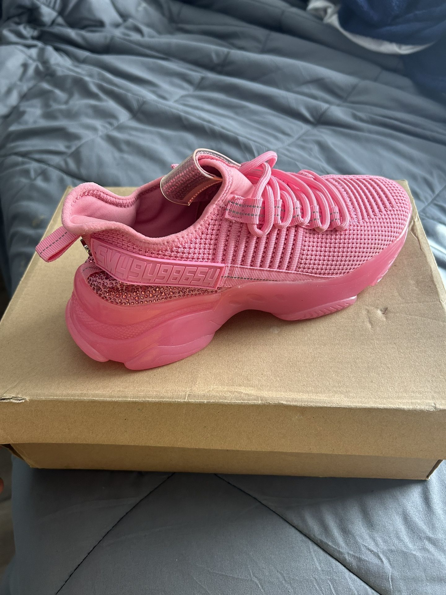 Pink Steve Madden Sneakers And Guess Jacket