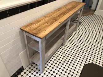 70” Farmhouse Wood Console