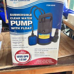 Submersible Clear Water Pump With Float