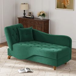 Acotas Velvet Upholstered Chaise Lounge 
