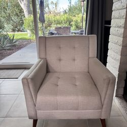 White Linen Side Chair