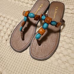 WOMEN CL CHINESE LAUNDRY THONG SANDALS BEACH PARTY SUMMER 8.5 