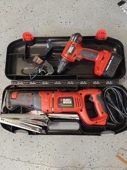 black And Decker Reciprosing Saw and drill