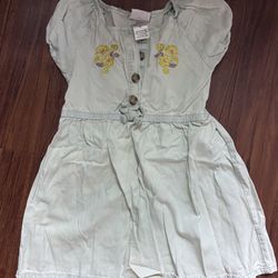 Girls Dress -light Green   - 6T