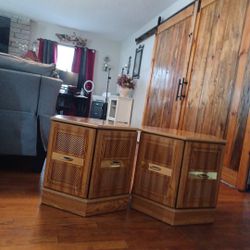Nightstand Set of 2 VintageVictoria Narrow Side Table for Small Spaces, Bedside Table