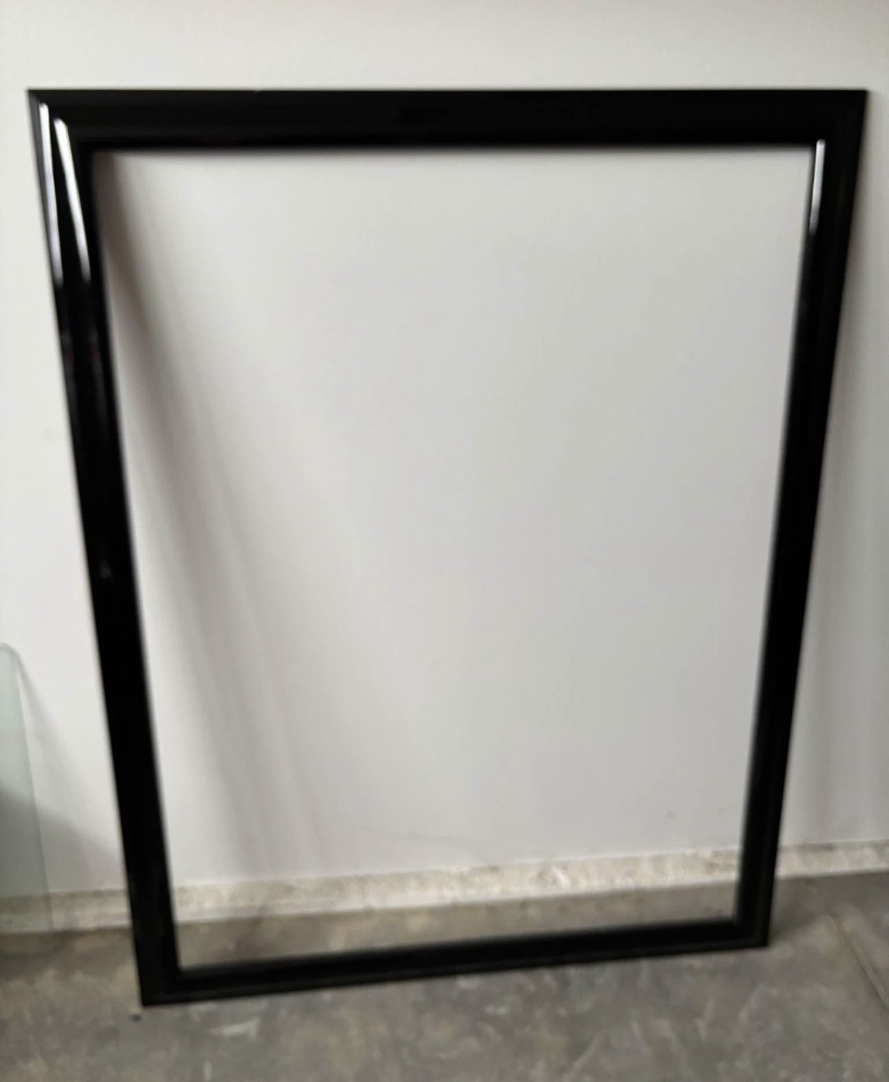 Frame picture wider glossy black without backing or glass sturdy art crafting
