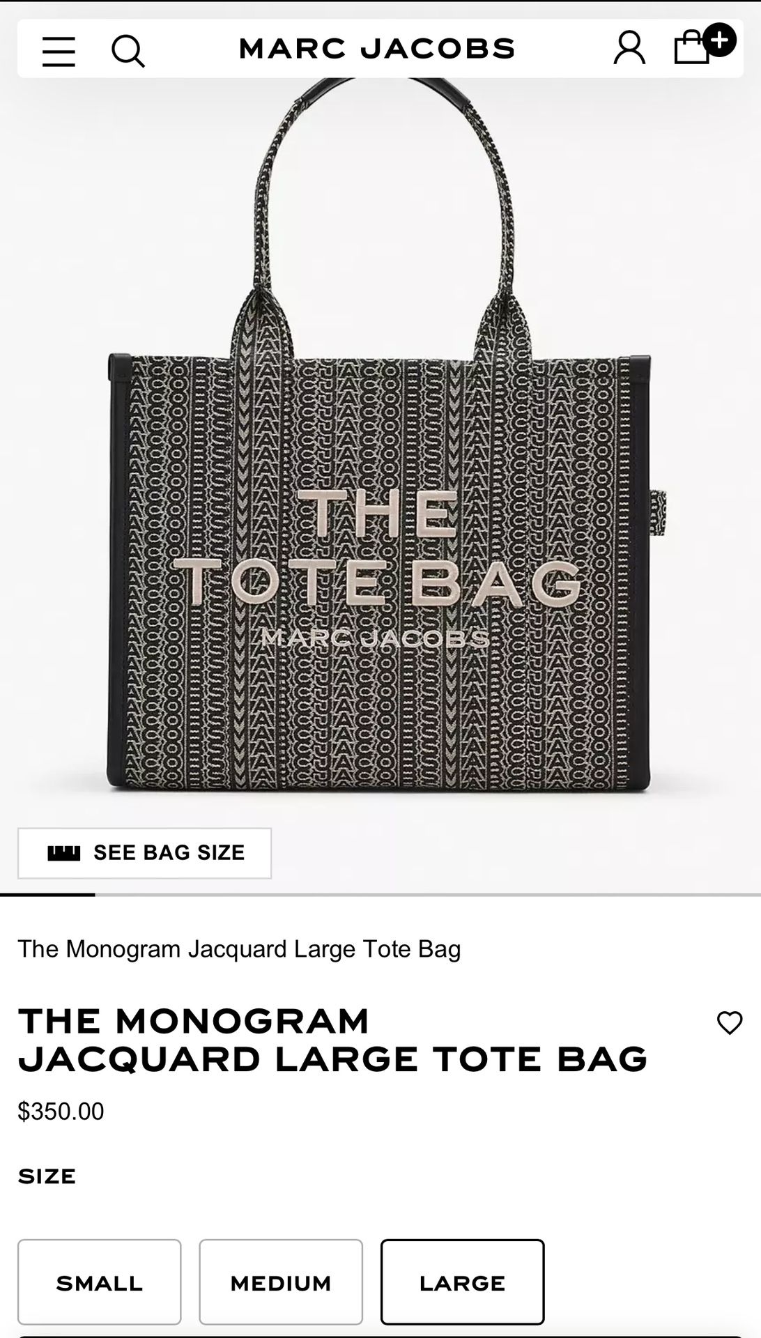 Marc Jacob’s The Tote Bag (Large)
