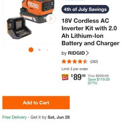 Rigid 18v Inverter 
