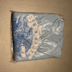 Sp5der Web Hoodie ‘Sky Blue’ | SIZE L | AUTHENTIC