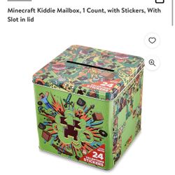 MINECRAFT Valentine’s Day Tin Mail Box - NEW