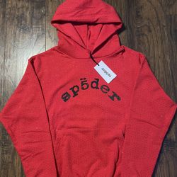 Sp5der Hoodie VVS red And Black 