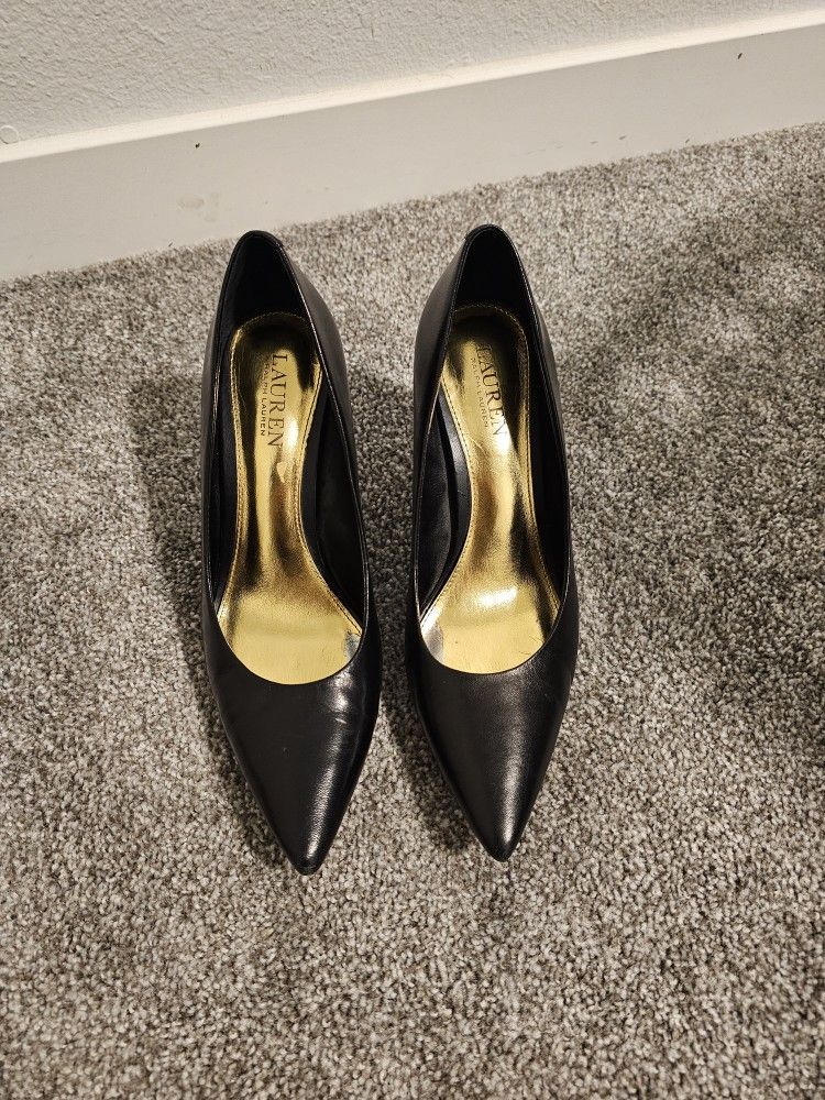 RALPH LAUREN BLACK HEELS