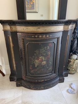 Hand painted antique Console