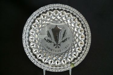 WATERFORD CRYSTAL 1984 CHRISTMAS PLATE TWELVE DAYS COLLECTION CANDLE LANTERN