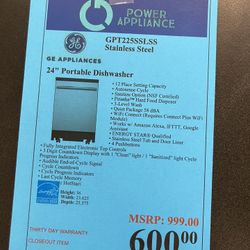 Ge Portable Dishwasher 
