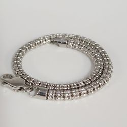 10k White Gold Snake Fashion Bracelet 8"