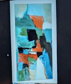 Color Splash Frameless Free Floating Tempered Glass Art