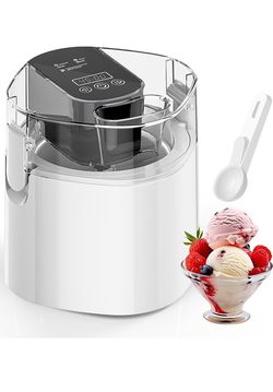Ice Cream Maker Machine, 1.52 Quarts Ice Cream, Sorbet and Frozen Yogurt Machine, 1.52-Qt Insulated Freezer Bowl, LCD Screen and Timer, Quick Results,