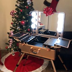 Rolling Makeup Case - Rose Gold