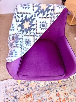 Purple Upholstered Accent Chair
