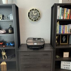 Office set. 2 Shelves And File Cabinet 