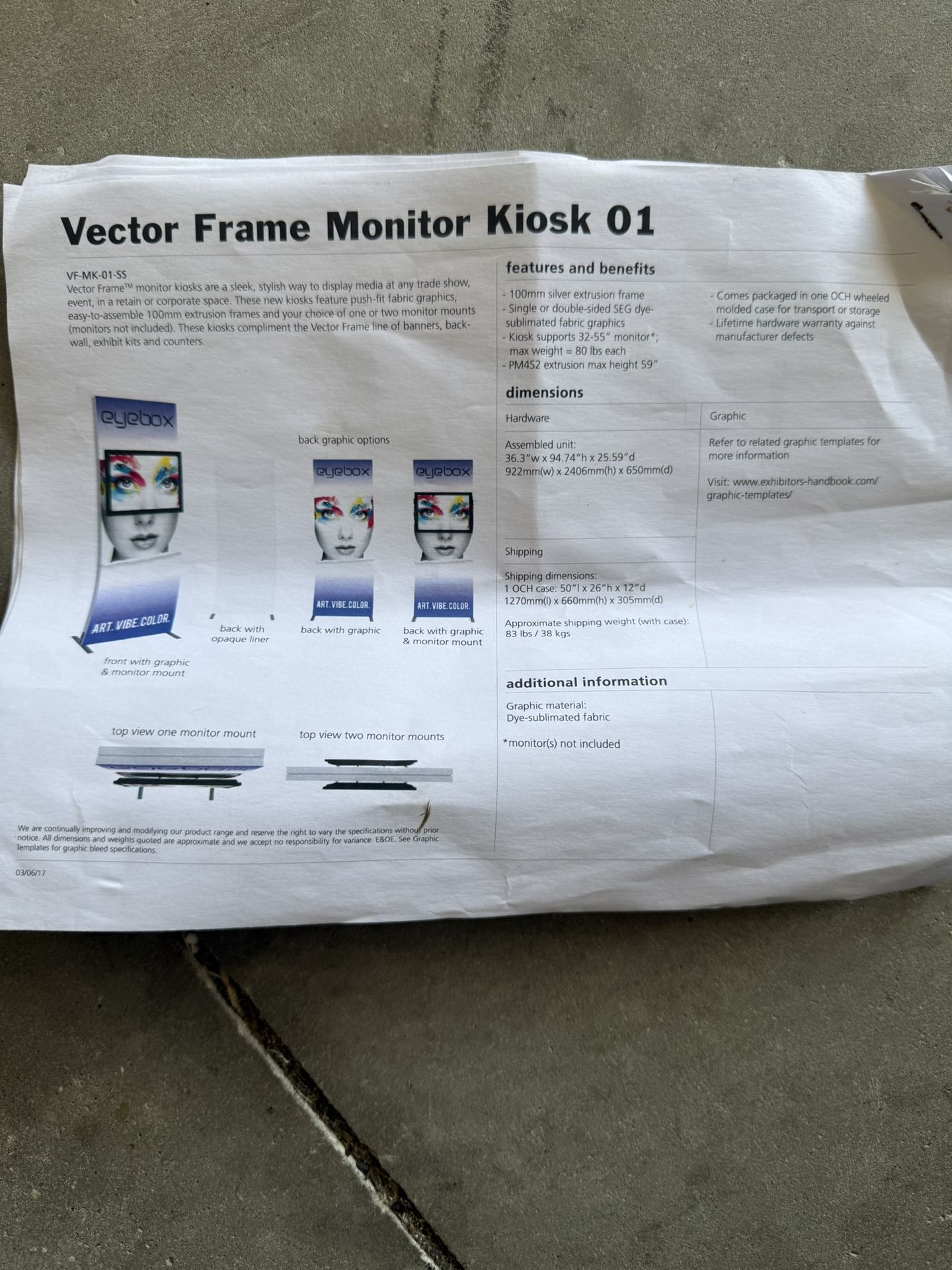 Vector Frame Monitor Kiosk