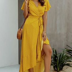 Women's Plus-Size Polka Dot Dress — Summer