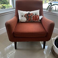 Burnt orange Accent Chair 