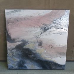 Art in Motion Abstract Painting Various Colors 27" x 27" 