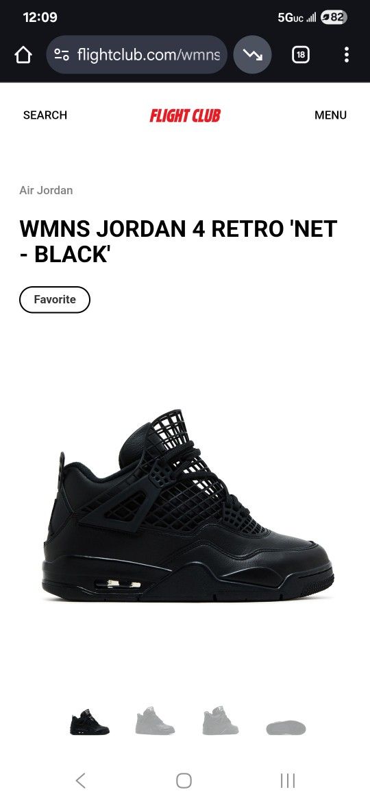 Women Jordan 4 All Black Nets
