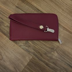 Purple Wristlet Wallet with Strap 
