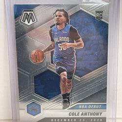 2020-21 Panini Mosaic Cole Anthony NBA Debut Base Rookie Orlando Magic RC #268