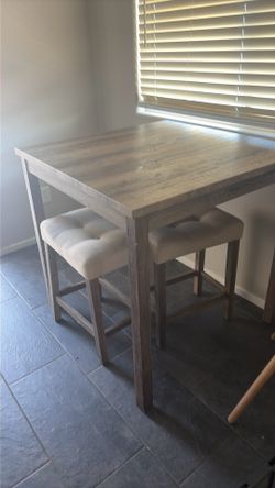 Modern farmhouse gray brown table
