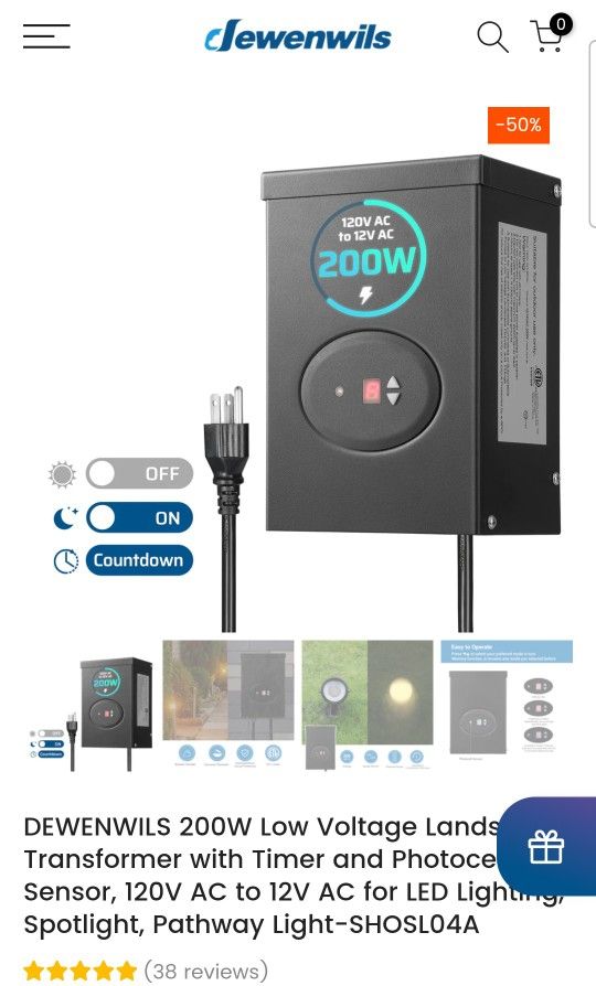 DEWENWILS New 300W Wi-Fi Landscape Transformer with Timer and Photocell Sensor