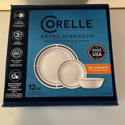 Corelle Extra Strength Premium Vitrelle Glass 12pc Dinnerware Set