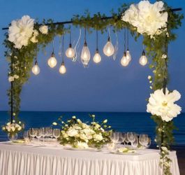 Over The Table Rod Stand With Clamps - Adjustable Table Arch Stand, Metal Table Rod For Wedding, Birthday, Halloween, And Christmas Decorations